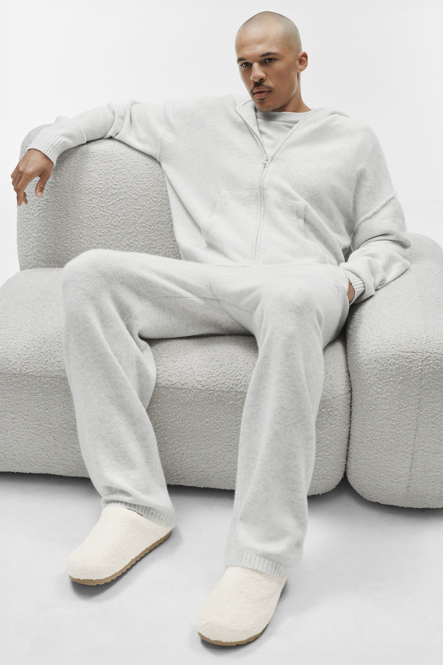 Wool Cashmere New Class Sweatpant - White Heather