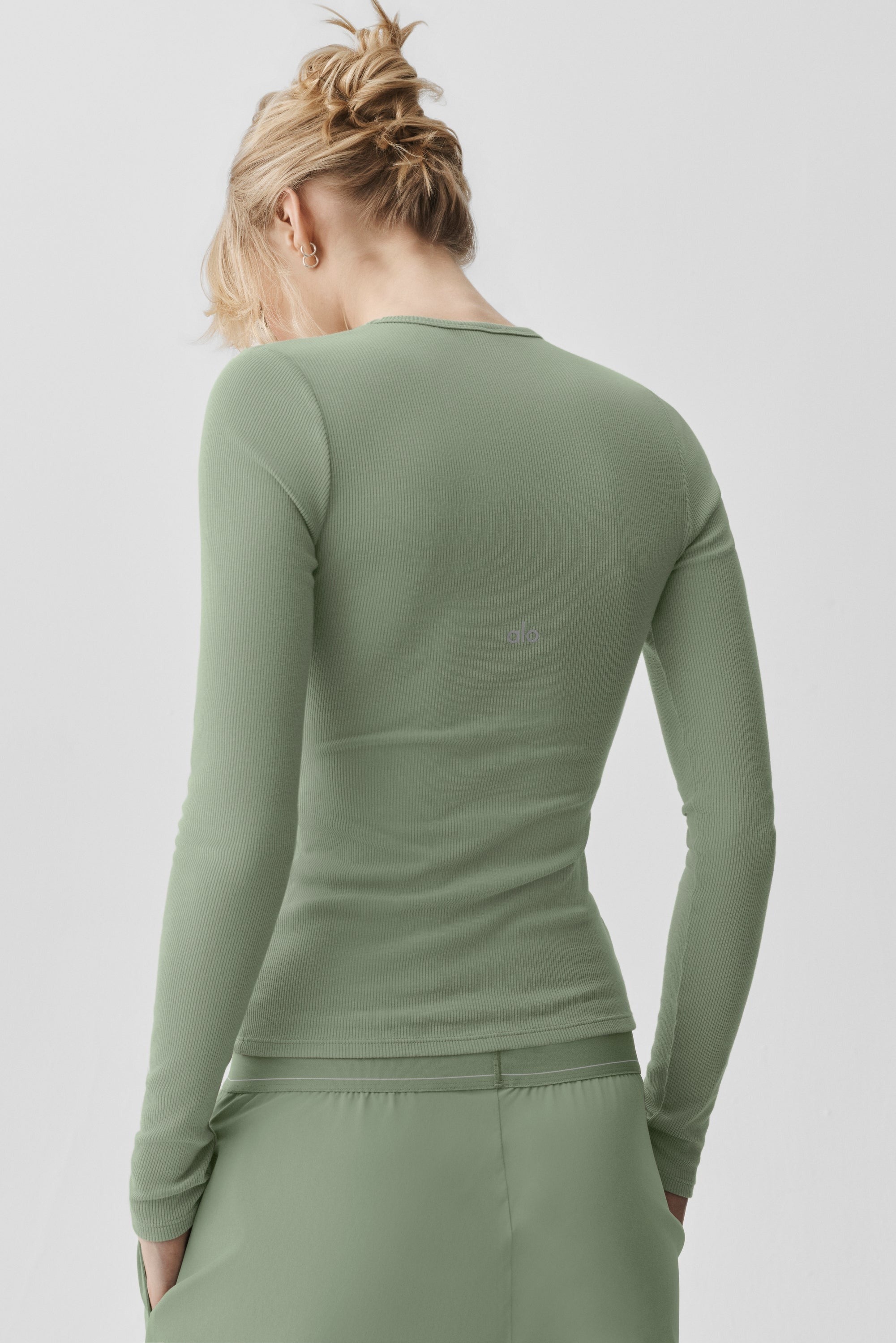 Ribbed Modal Long Sleeve - Dune Grass