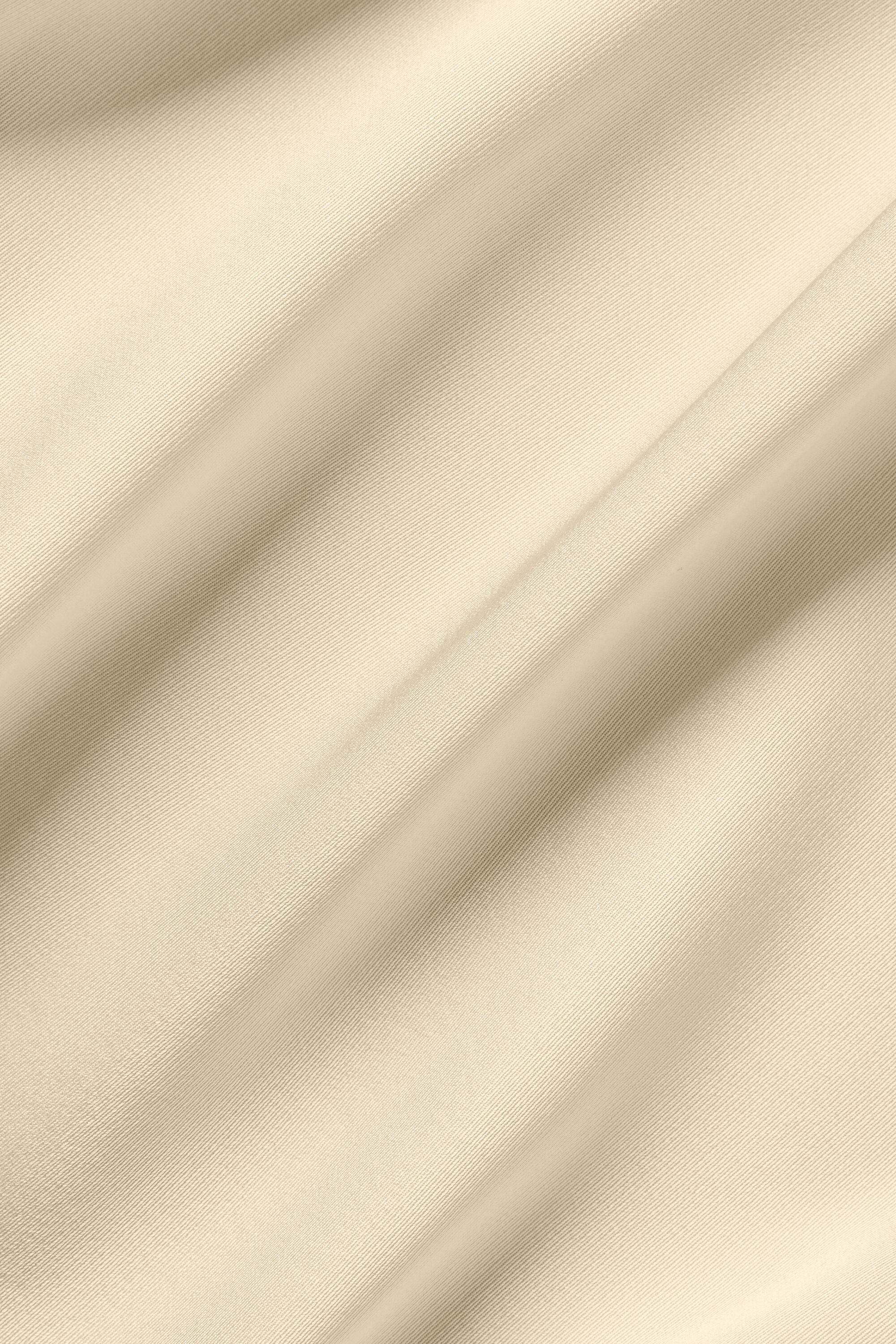 Silk Blend Radiance Long Sleeve Top - Sandy Beige