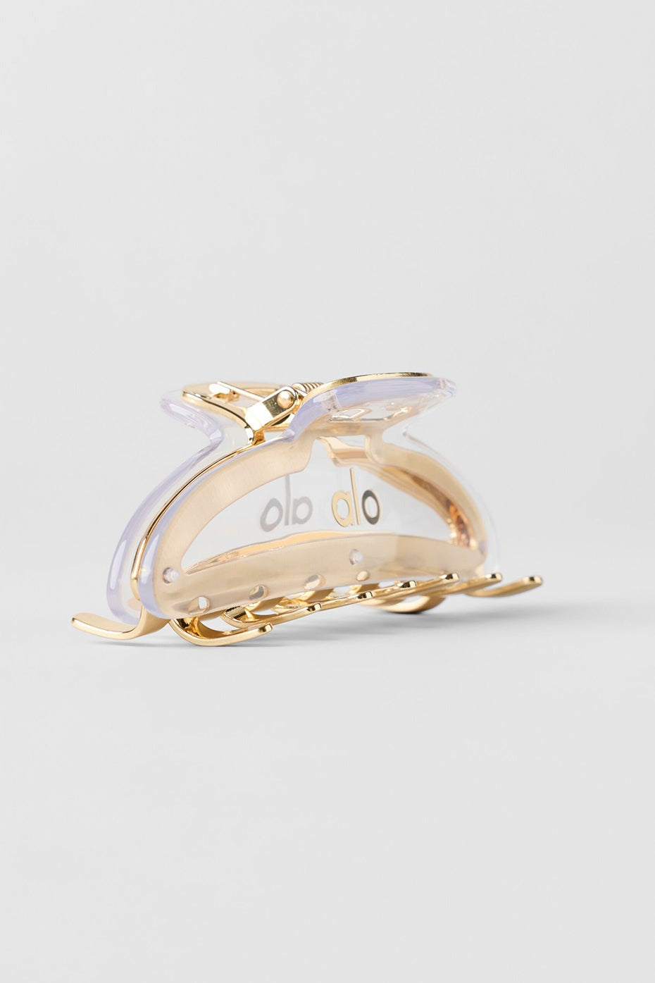 Acrylic Illusion Claw Clip - Clear/Brushed Gold