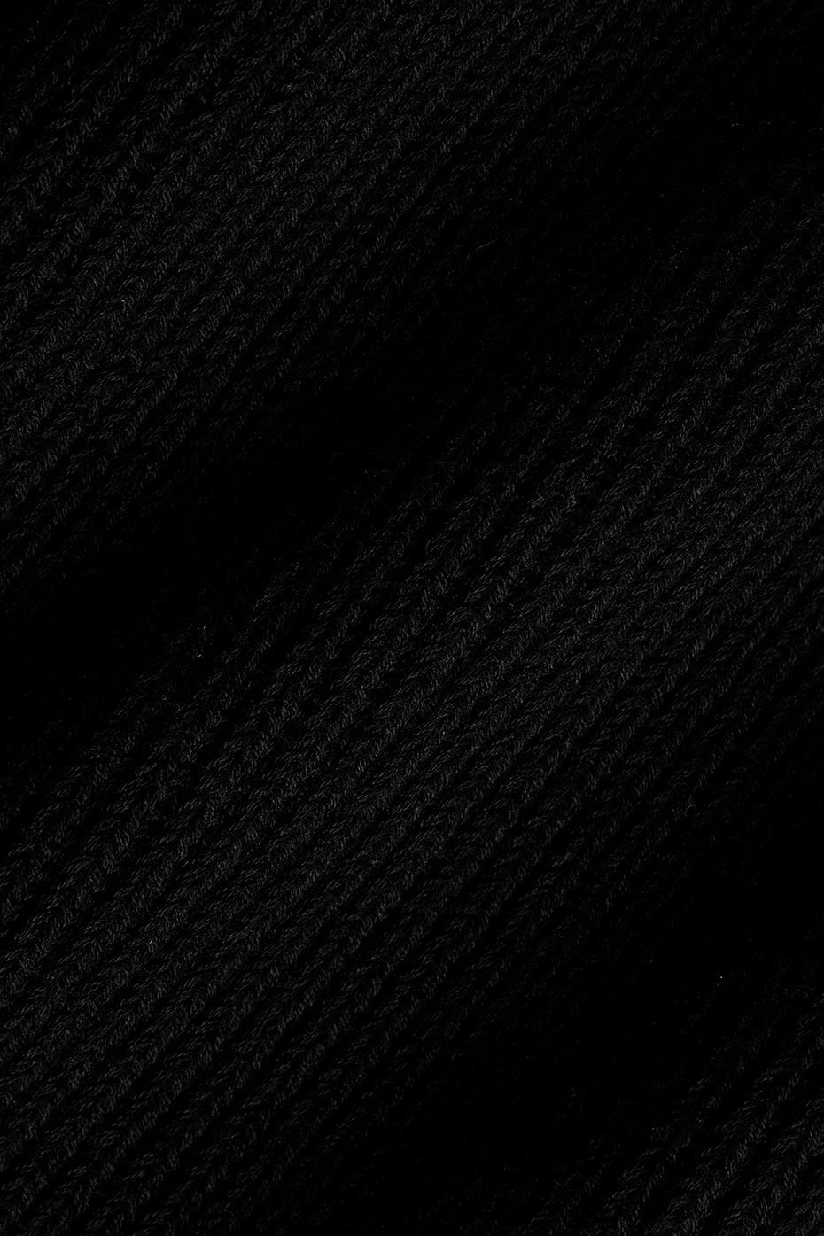 Domain Rib Knit Crew Sweater - Black
