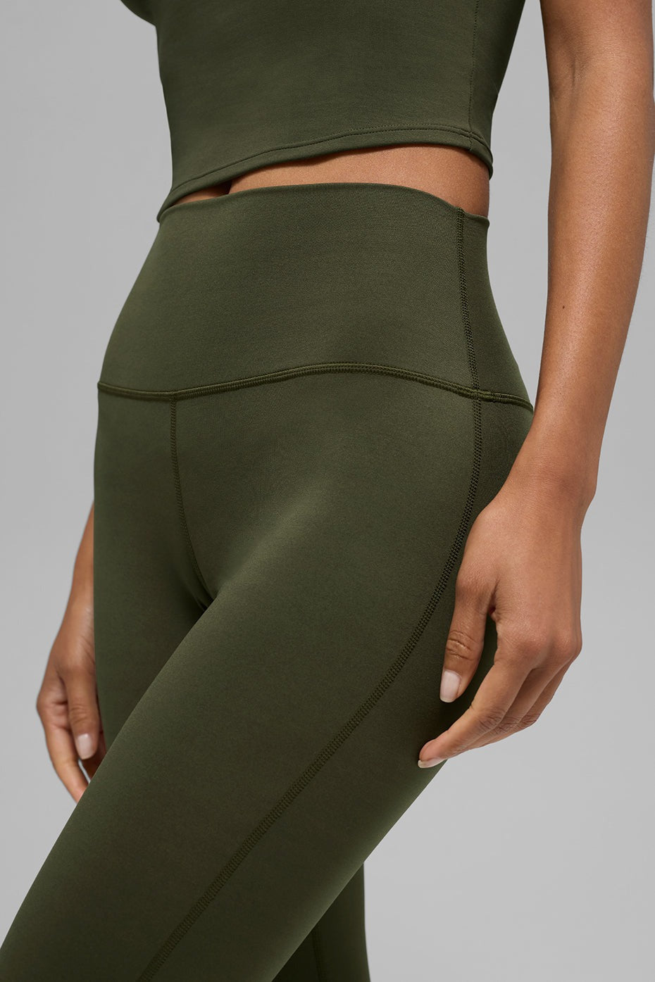 ALO Softsculpt High-Waist Bootcut Legging (Regular) - Green Olive