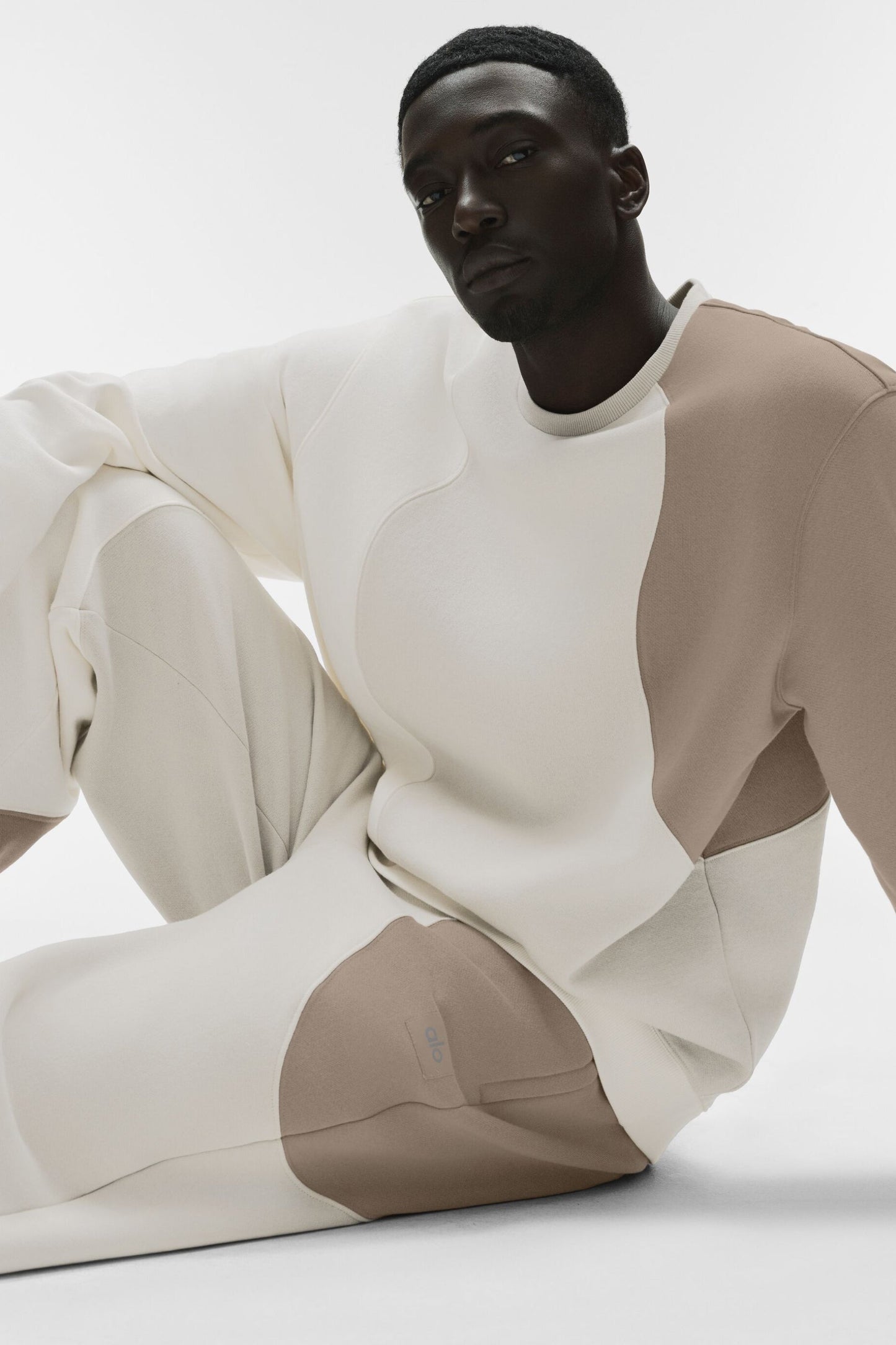 Make Waves Crew Neck Pullover - Ivory/Bone/Gravel