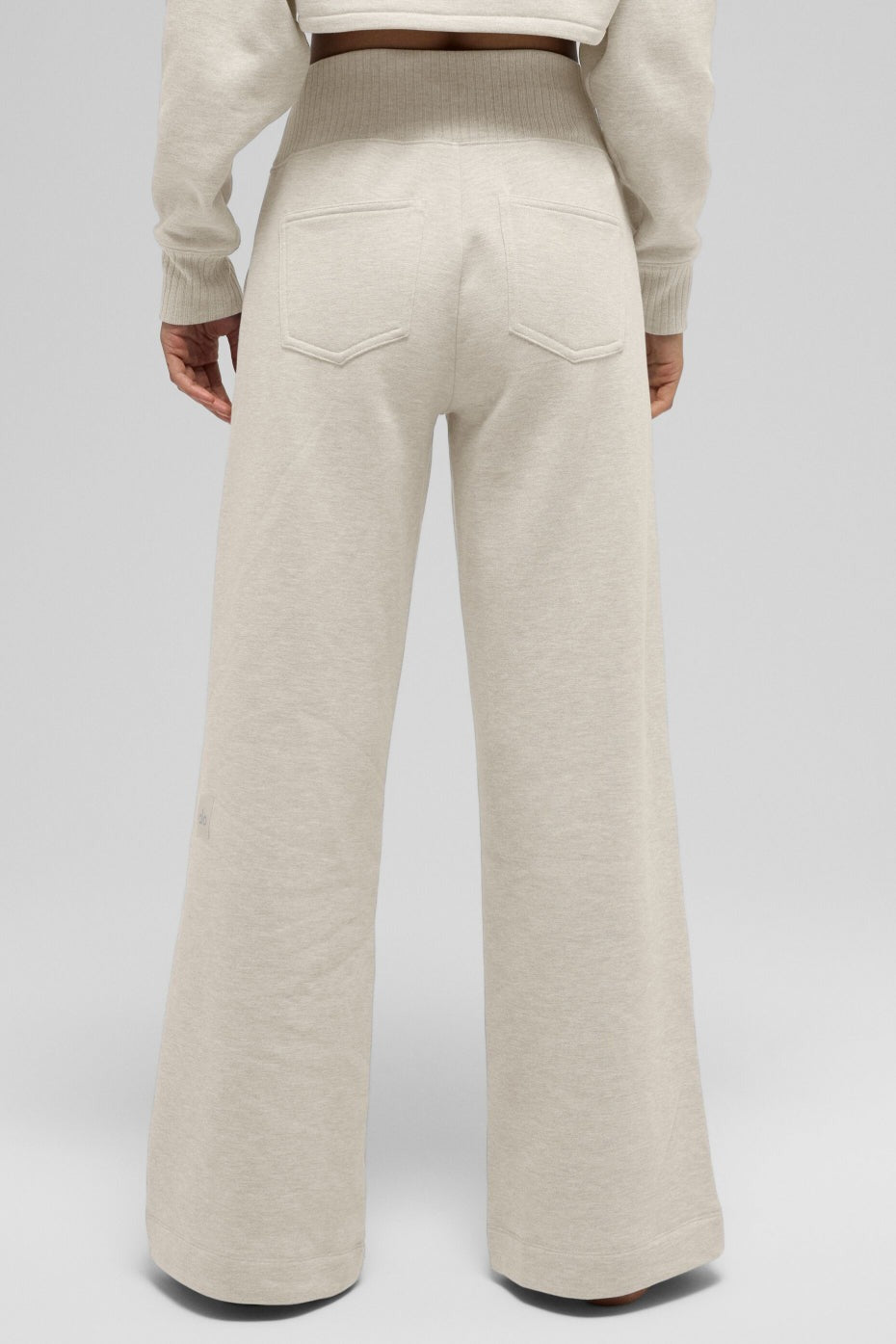 Serenity Wide Leg Sweatpant - Oatmeal Heather