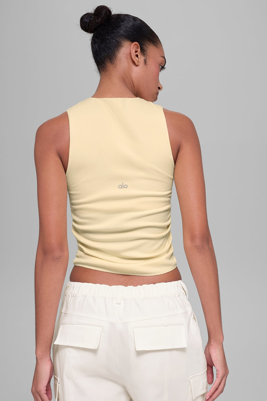 Ribbed En Pointe Tank - Candlelight Yellow