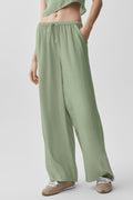 Semi-Sheer Golden Hour High-Waist Straight Leg Pant - Dune Grass