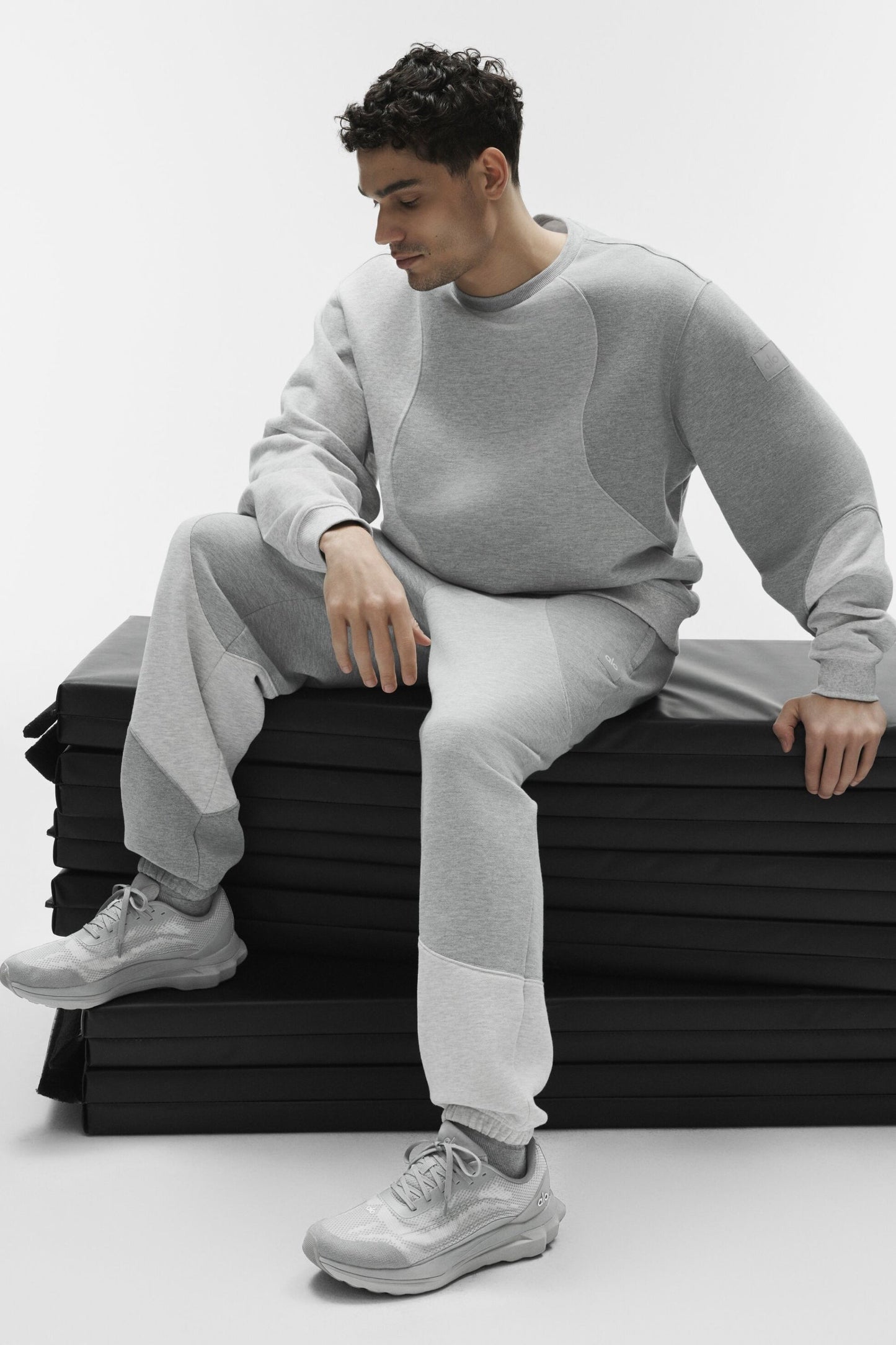 Make Waves Crew Neck Pullover - Athletic Heather Grey Tonal