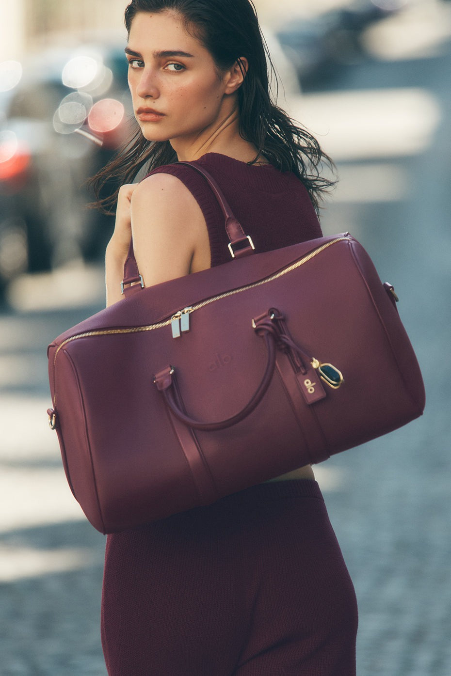 ALO Voyage Duffle - Bordeaux Leather