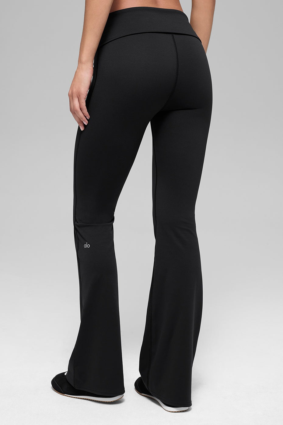 ALO Softsculpt Foldover Flare Legging (Regular) - Black