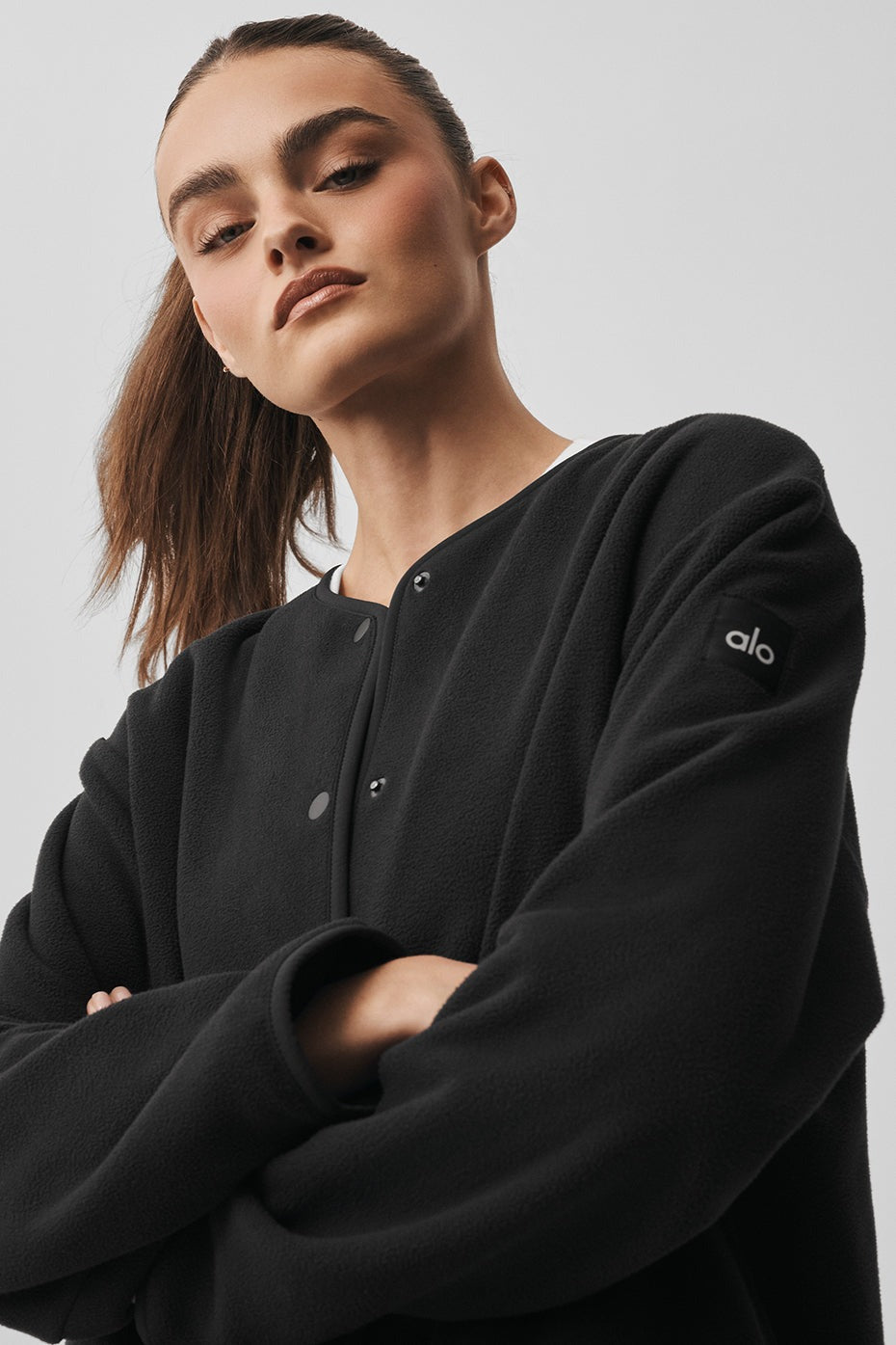 Polar Fleece Take Note Jacket - Black
