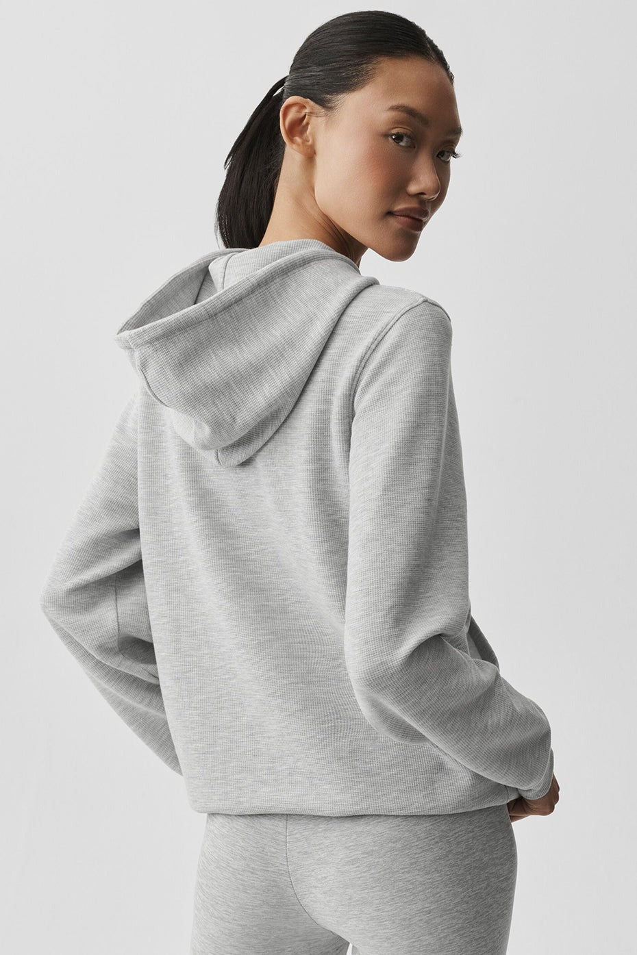 Micro Waffle Fast Break Hoodie - Athletic Heather Grey