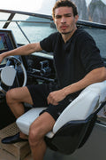 Coastline Knit Short Sleeve Polo - Black