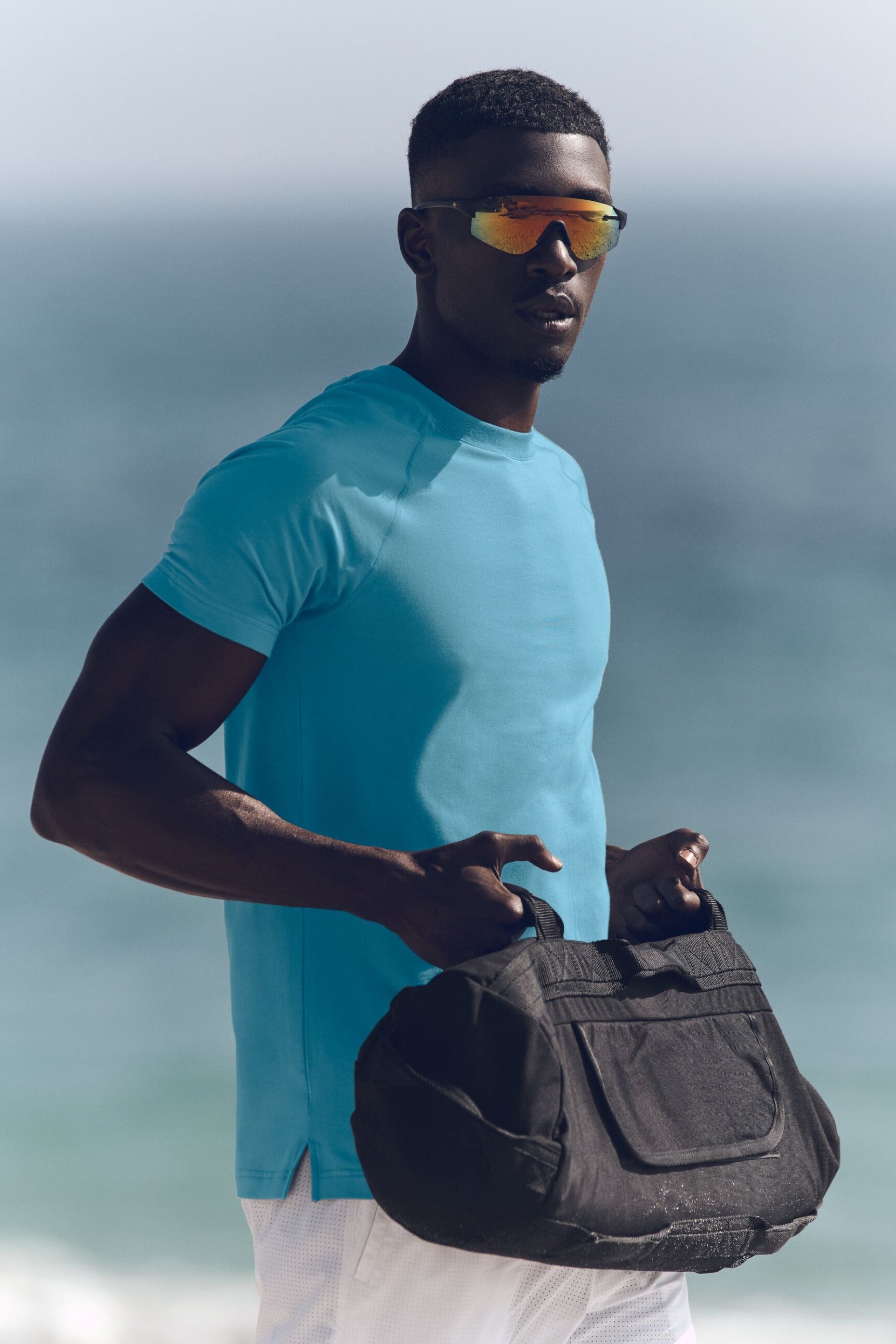 ALO Vapor Crewneck Short Sleeve - Blue Breeze