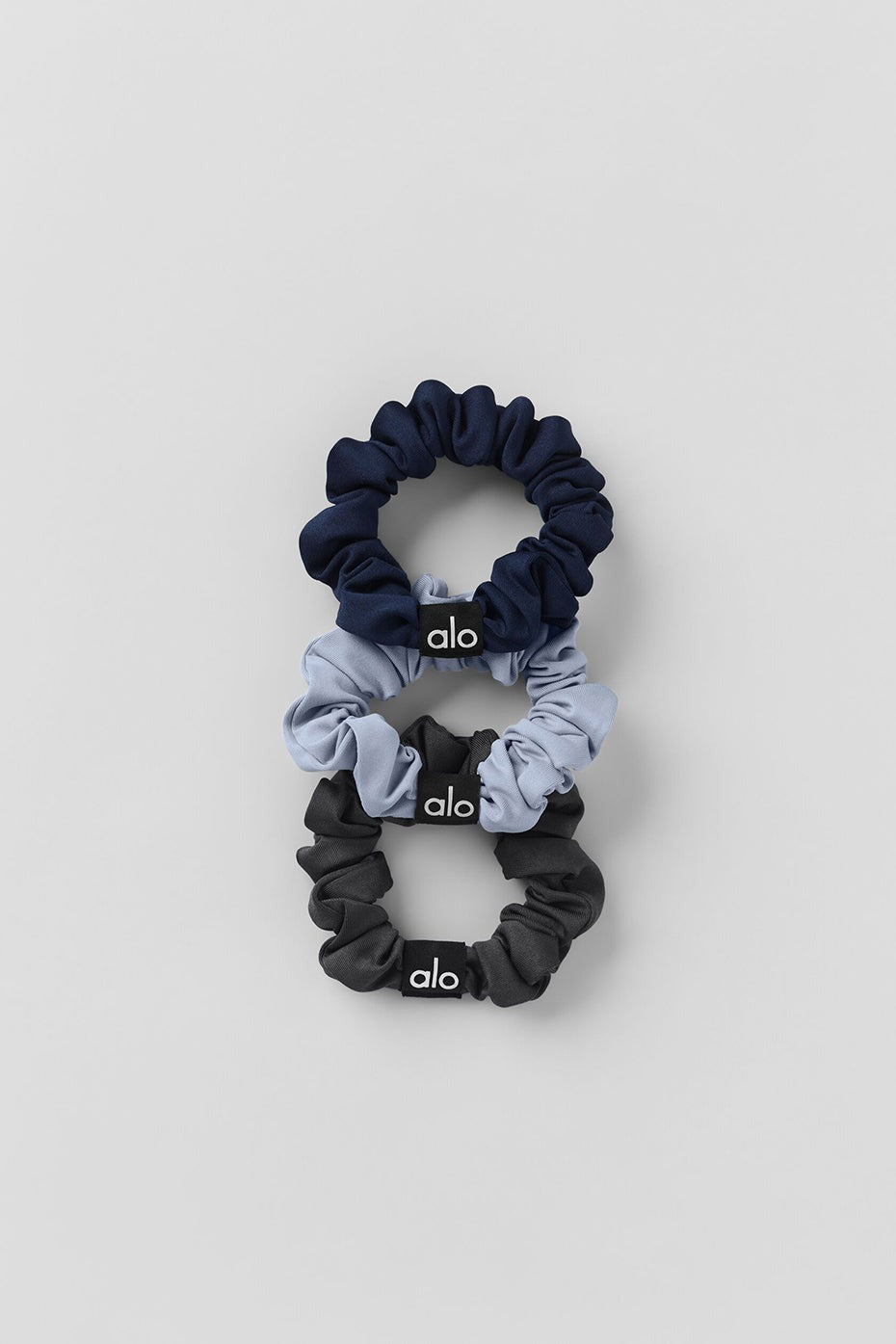 Fresh Mini Scrunchie 3-Pack - Winter Frost/Navy/Anthracite
