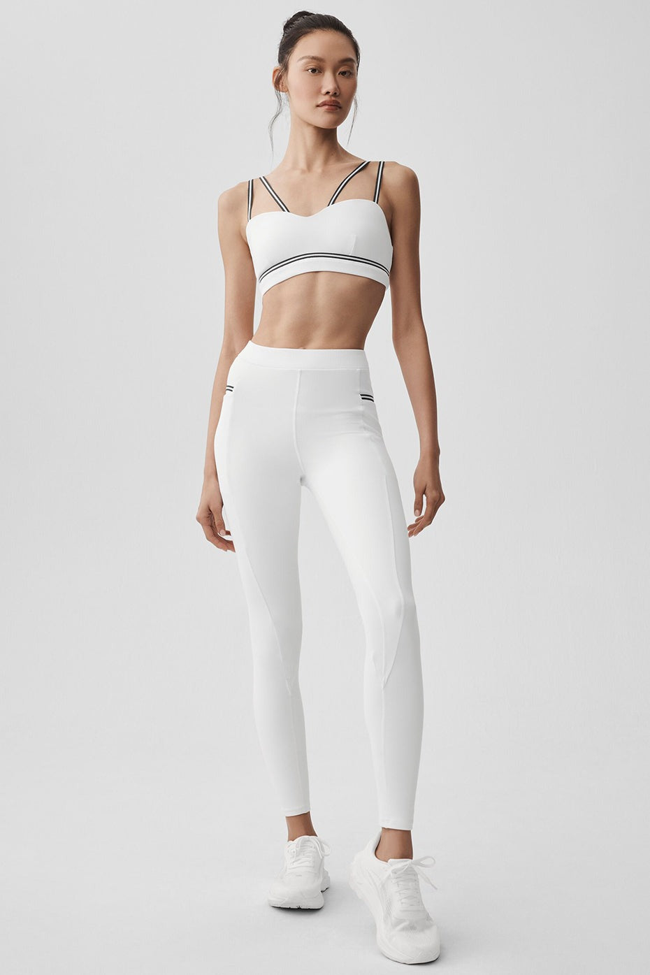 Airbrush High-Waist Fast Track Legging - White/Black