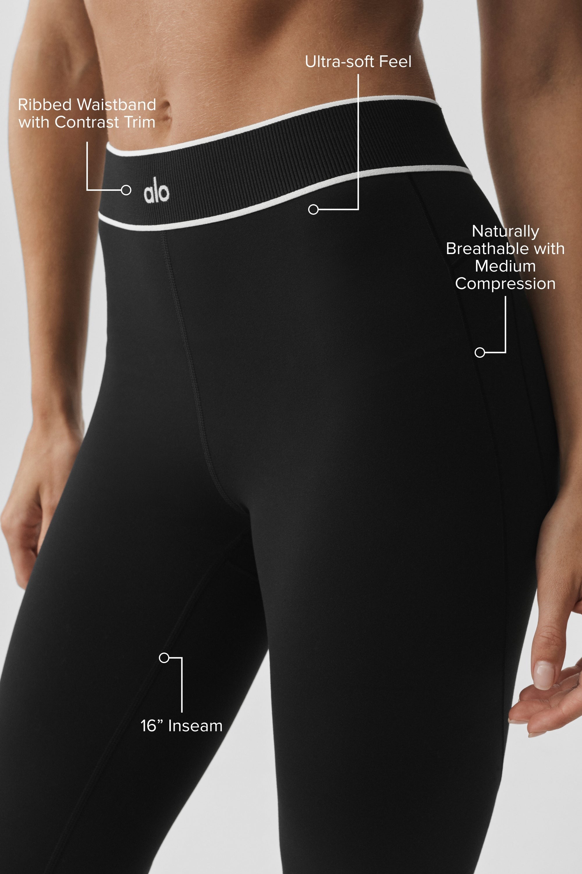 ALO Softsculpt High-Waist Amp It Up Capri - Black