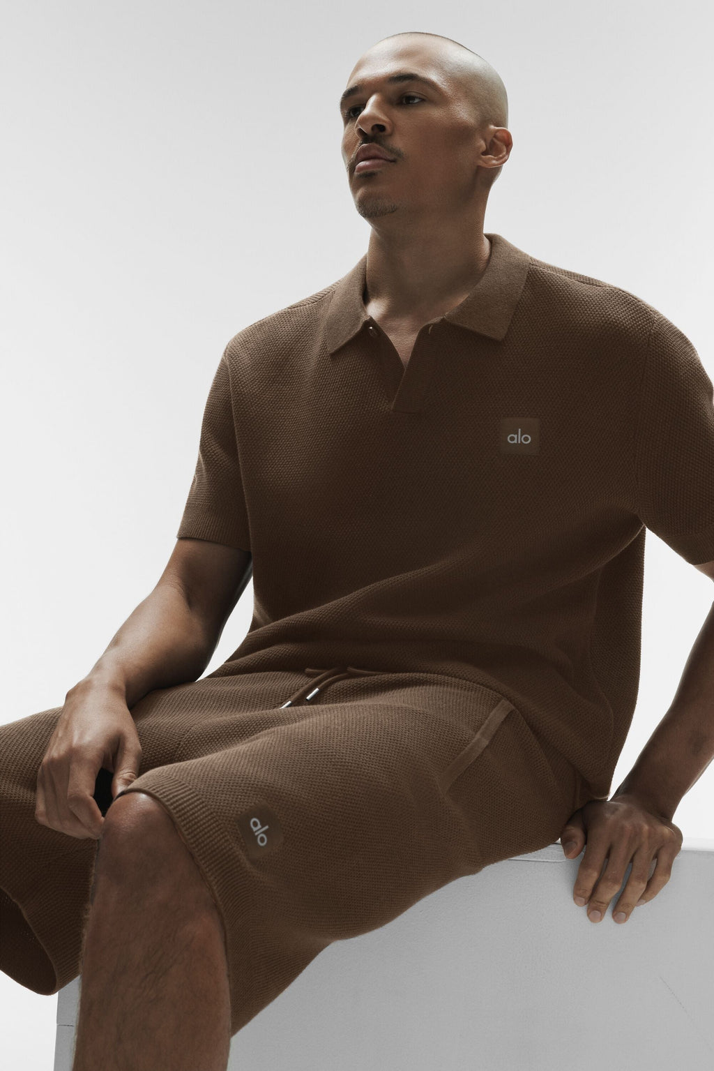Sports Club Sweater Knit Polo - Espresso