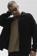 Shift Knit Button Up Long Sleeve - Black