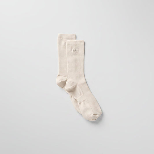 Unisex Half-Crew Understated Sock - Bone