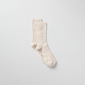 Unisex Half-Crew Understated Sock - Bone