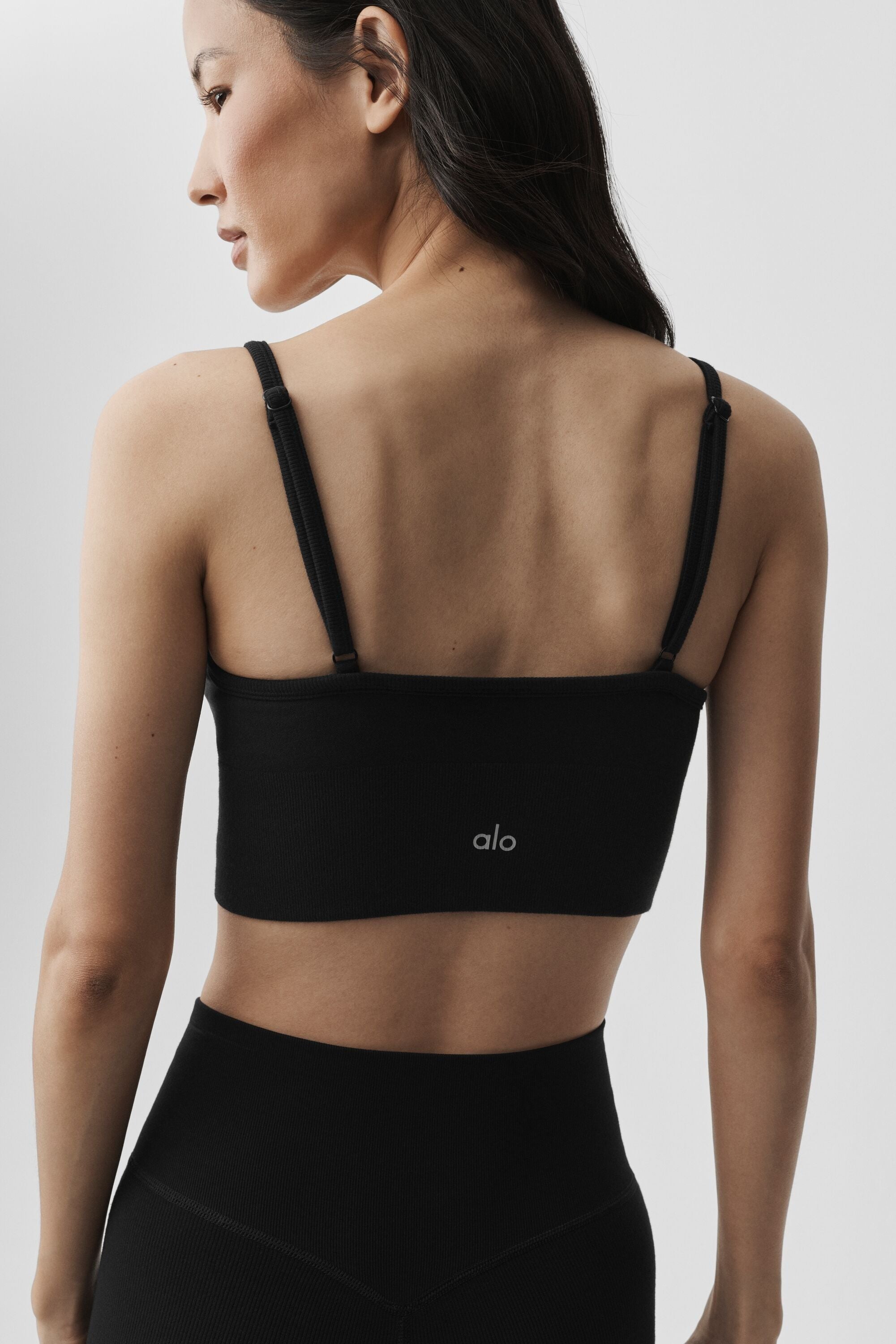 Seamless Modal Ribbed Delight Bralette - Black