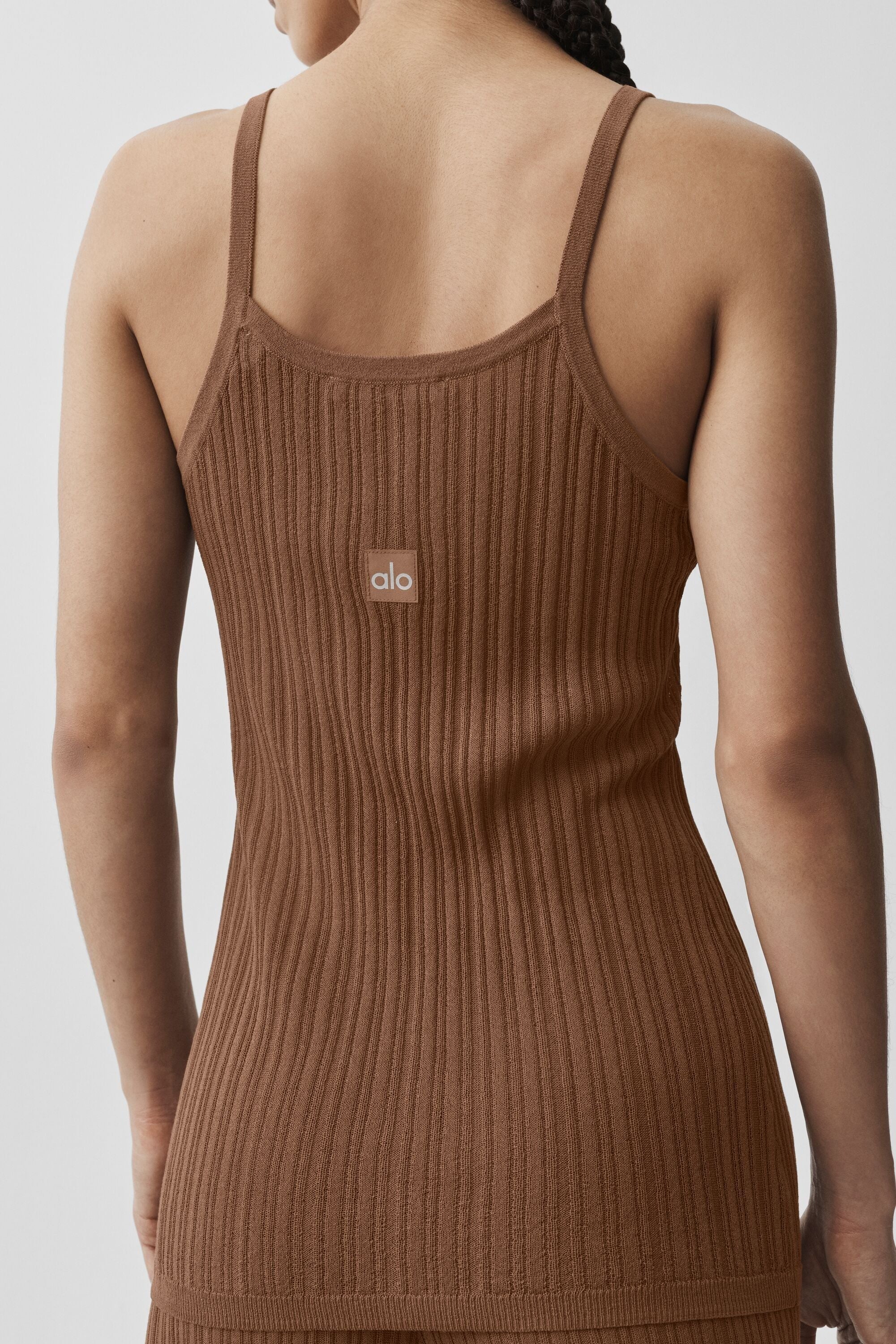 Sweater Sunlit Button Down Tank - Sun Kissed Brown