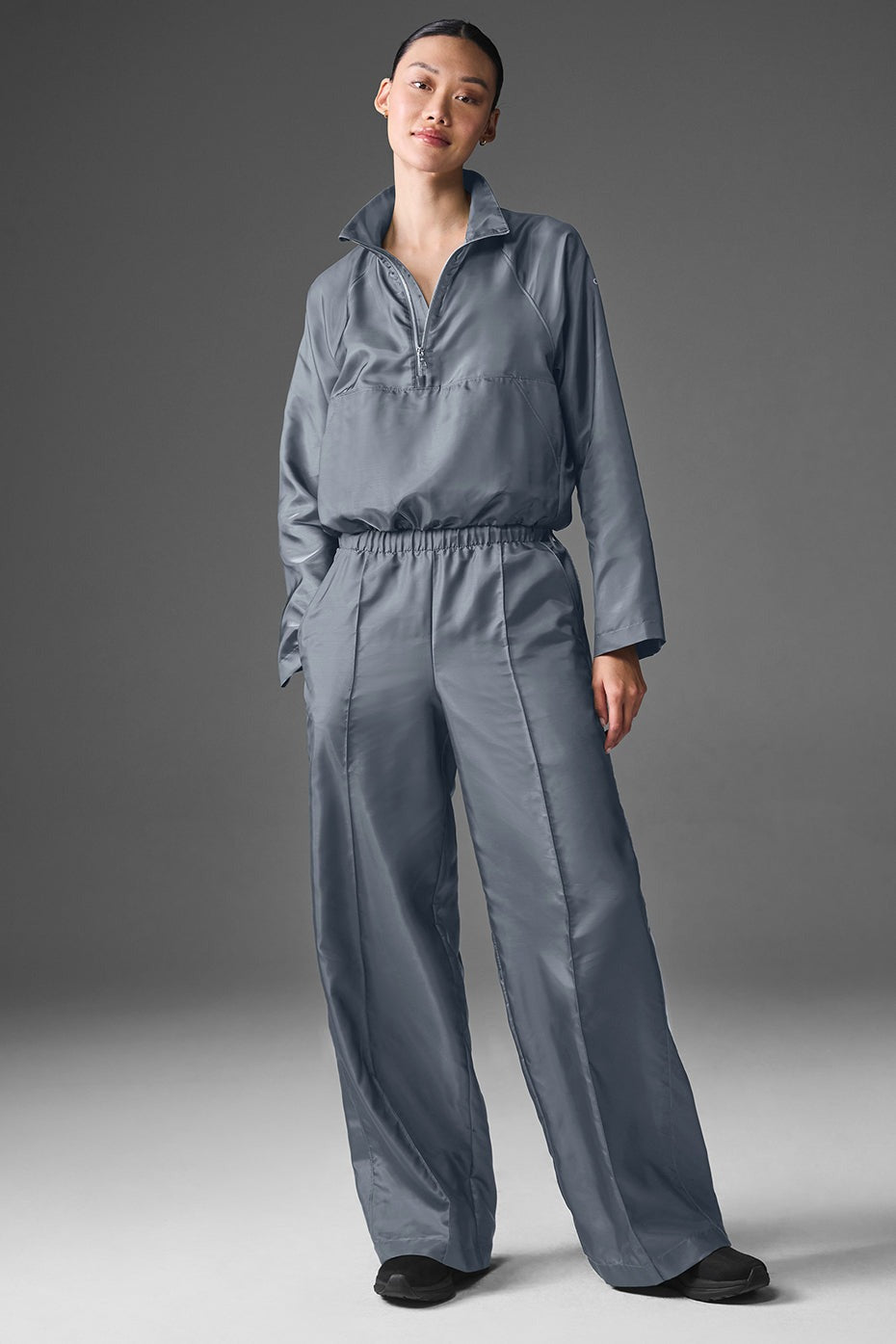 Cropped Afterglow Pullover - Steel Grey
