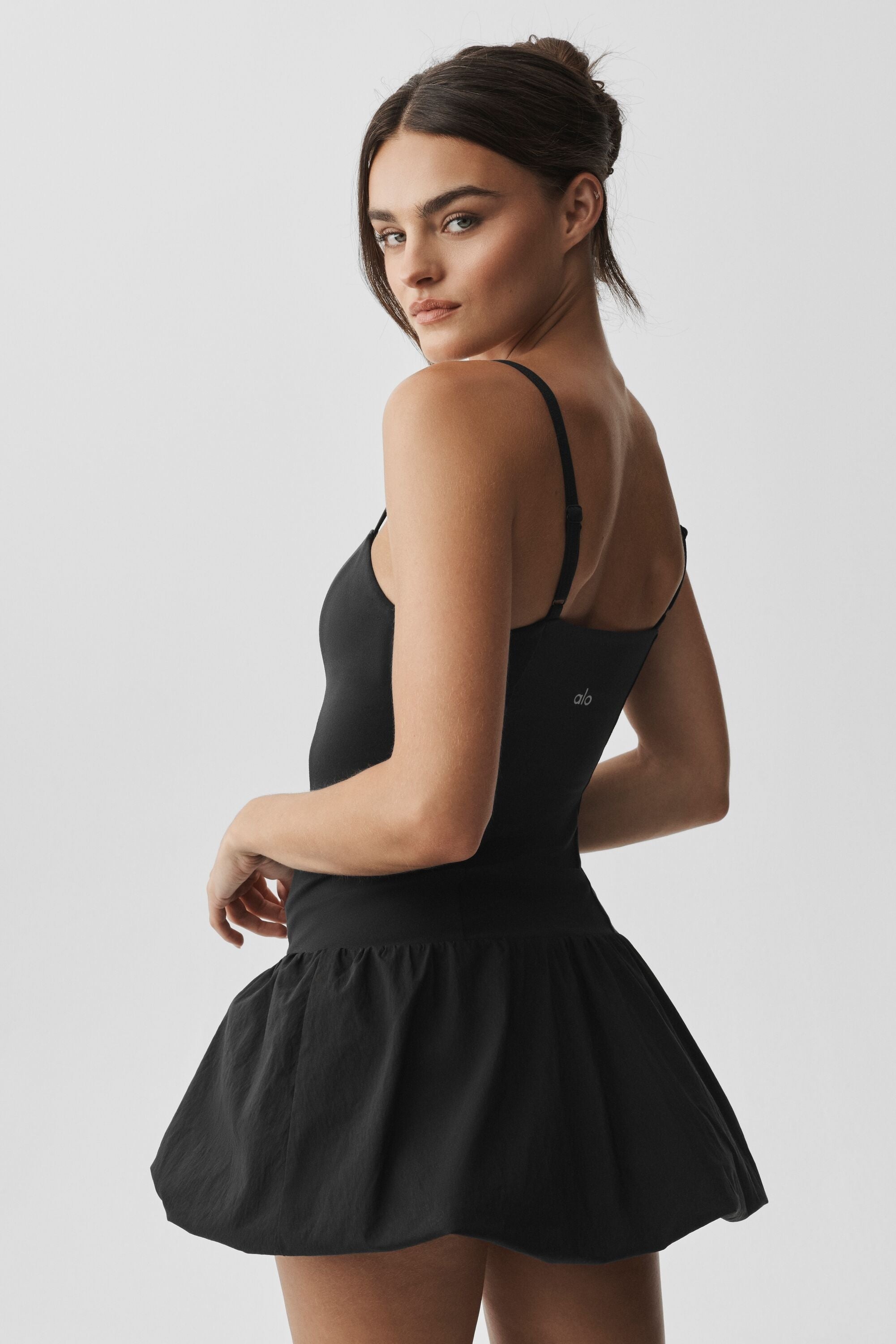 Airbrush Love Match Tennis Dress - Black
