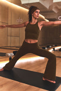 Airbrush Low-Rise Flare Legging (Regular) - Espresso