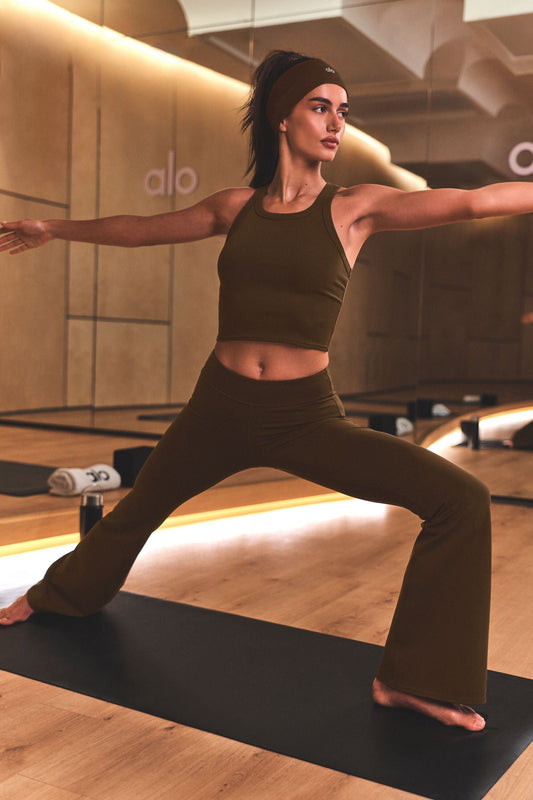 Airbrush Low-Rise Flare Legging (Regular) - Espresso