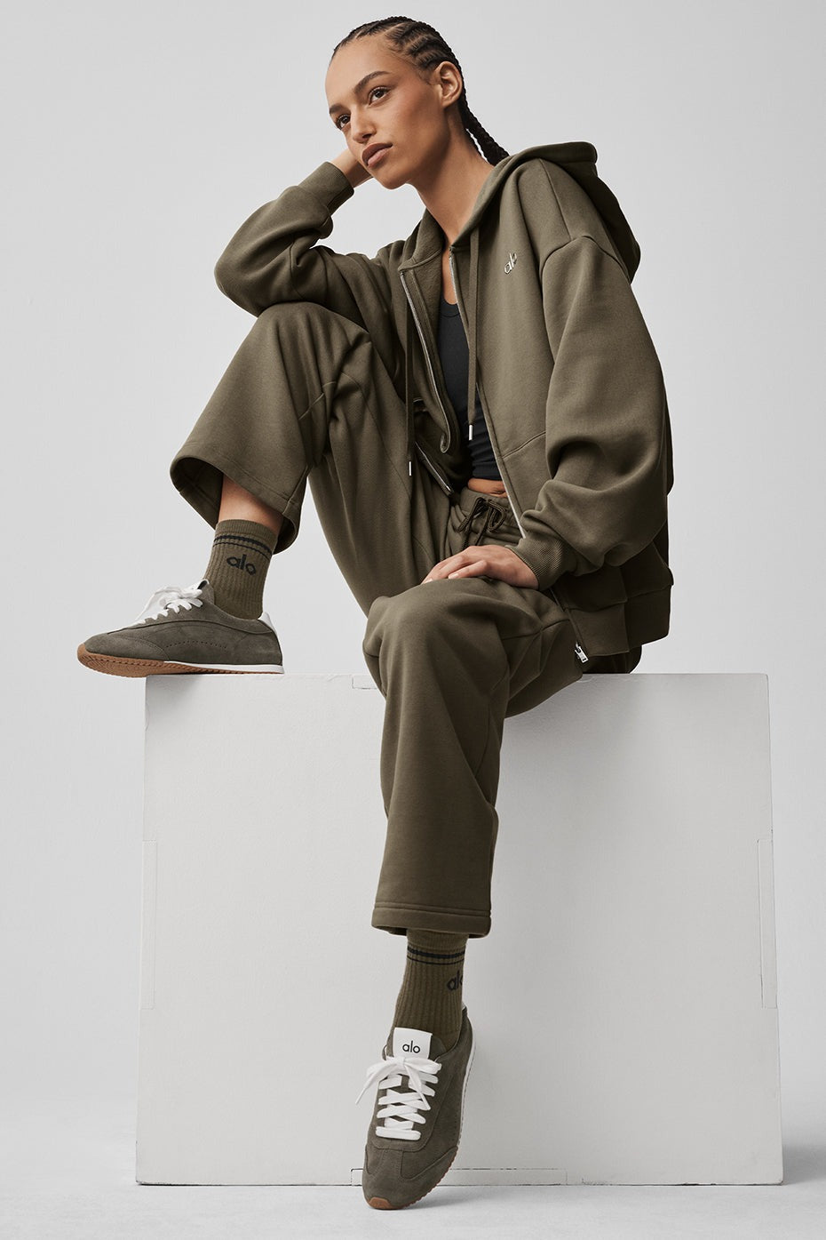 ALO Sunset Sneaker - Olive Tree