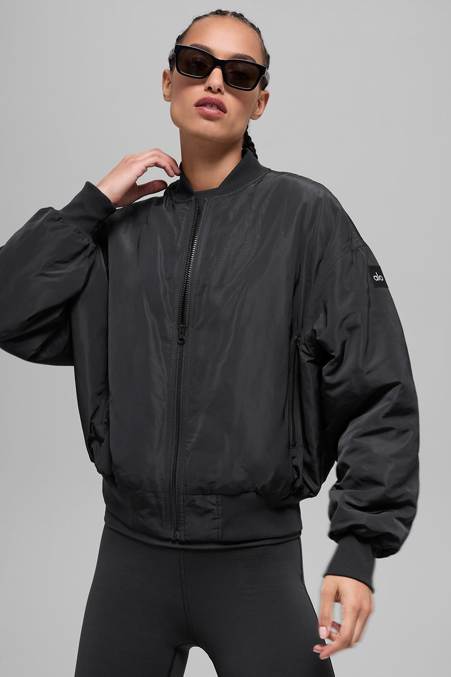 Faux Fur Urbanite Bomber - Black/Ivory