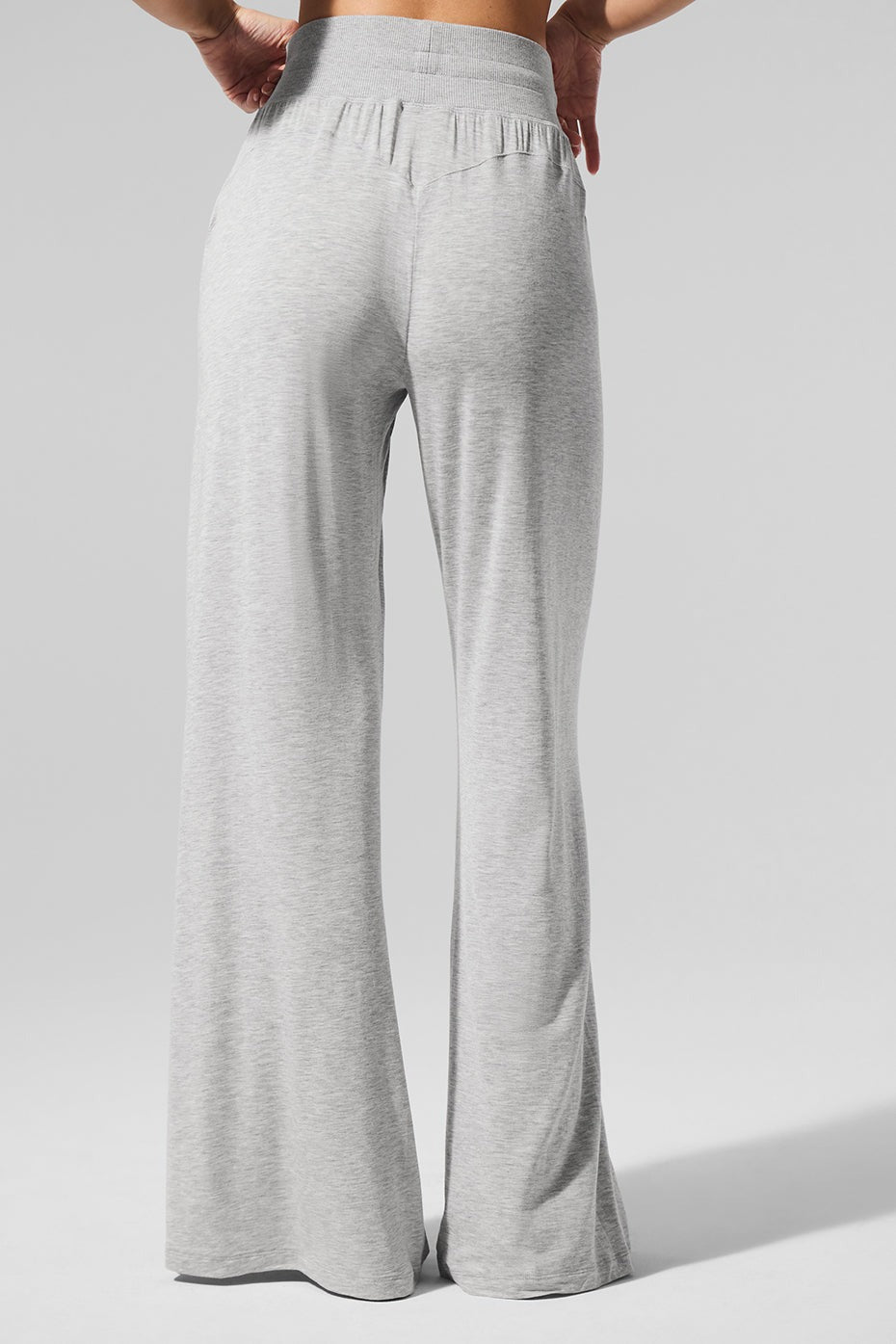 Semi-Sheer Delicate Lounge Flare Pant (Regular) - Athletic Heather Grey