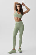 Airbrush High-Waist 7/8 Heart Throb Legging - Dune Grass/White