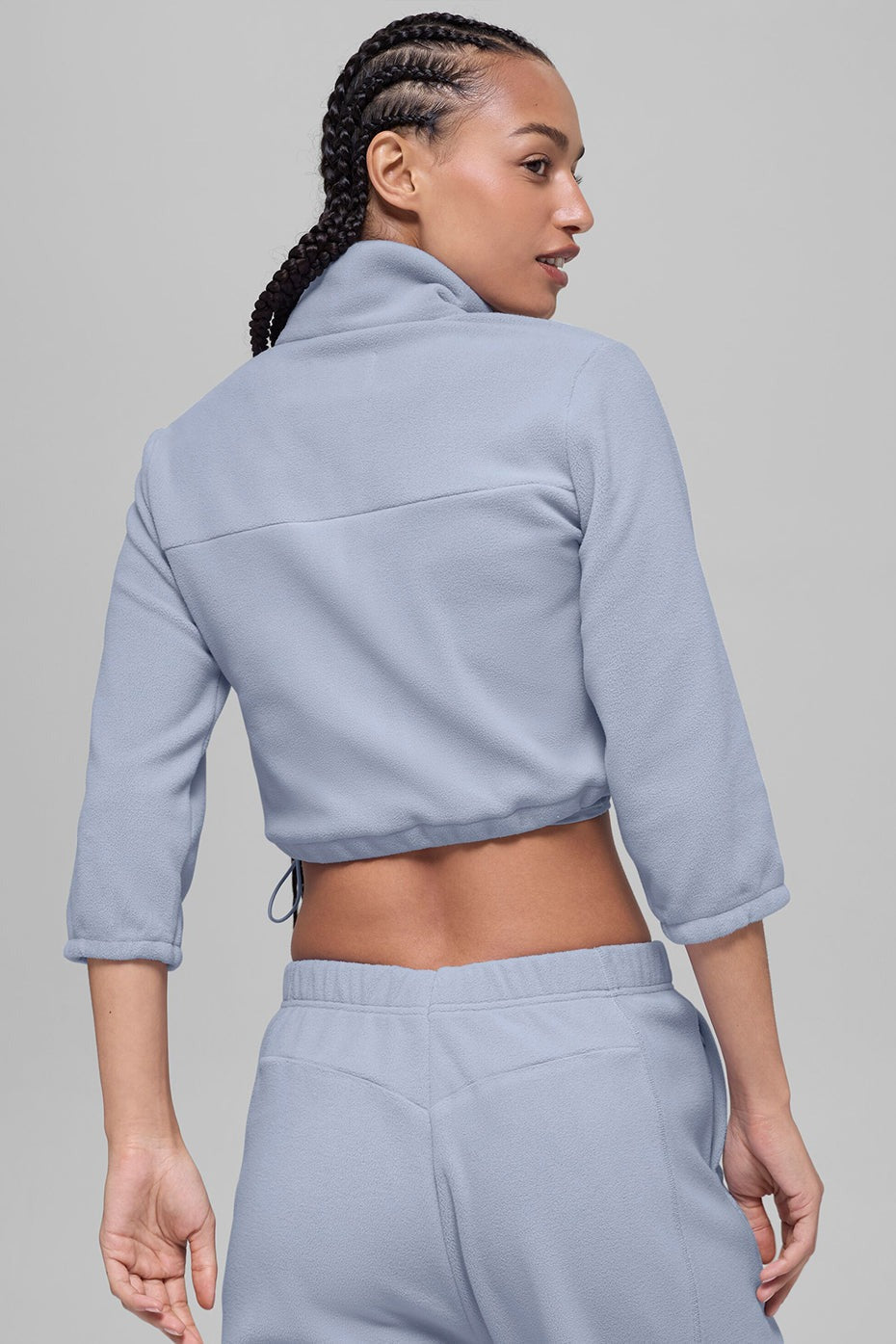 Polar Fleece Retreat Cropped Jacket - Winter Frost