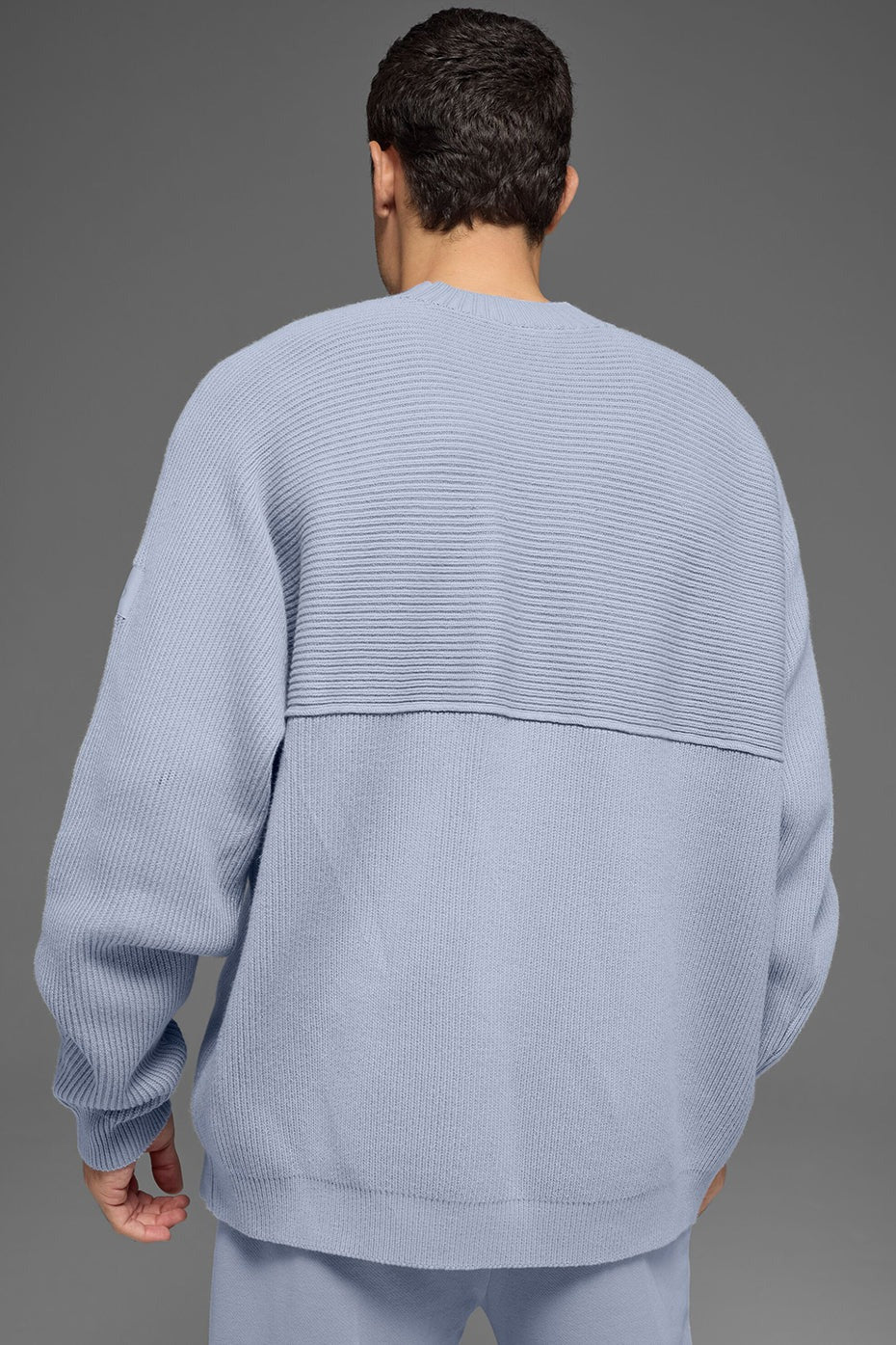 Domain Shift Rib Knit Sweater Crew - Winter Frost