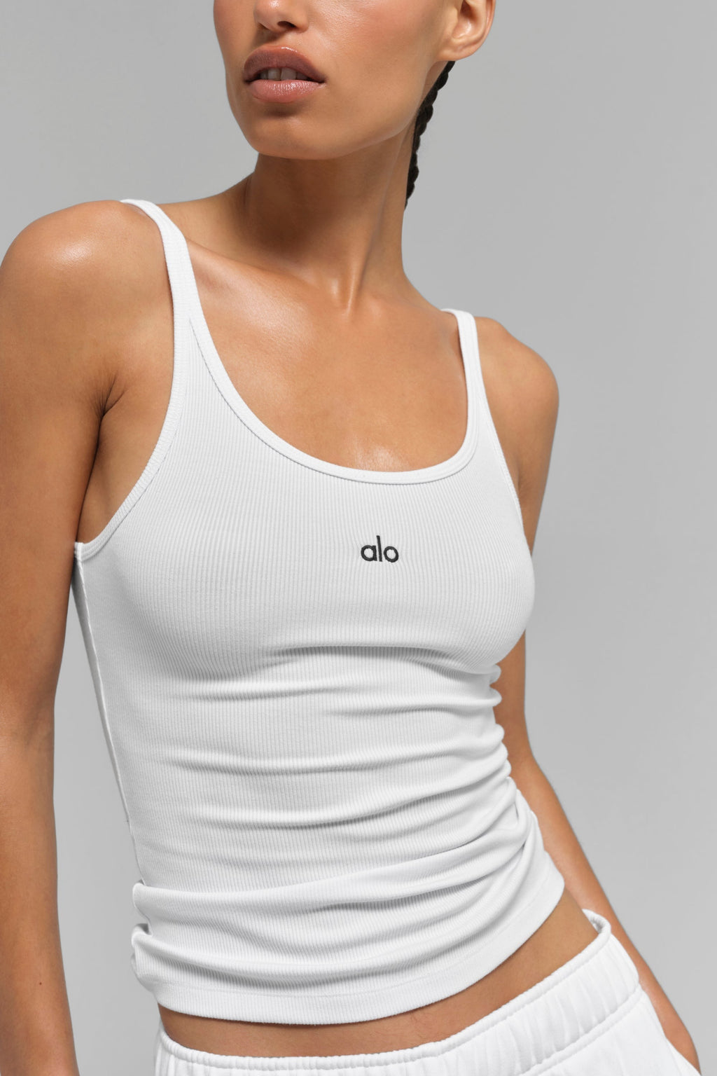 Ribbed Prosper Tank - White